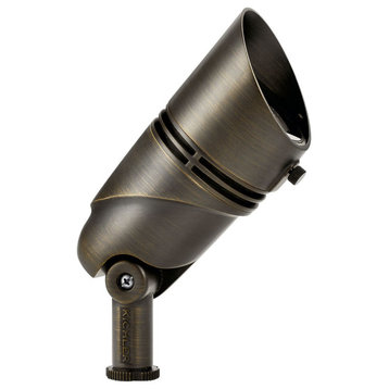 Kichler 1-Light VLO LED Accent Floodlight High Lumen, Centennial Brass
