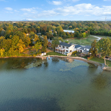 Cedar Lake Residence Aerial View of Lakefront Site