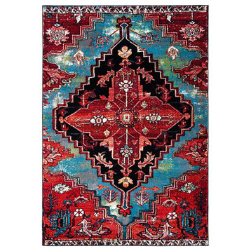 Safavieh Vintage Hamadan Vth248M Traditional Rug, Blue and Red, 4'0"x6'0"