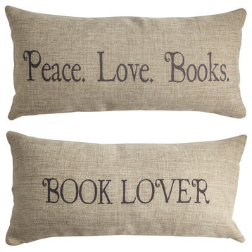 Gift for Book Lover Double Sided Indoor Outdoor Pillow