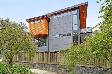 Inspiration for a contemporary exterior home remodel in Seattle