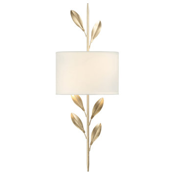 Broche 2-Light Wall Sconce in Antique Gold