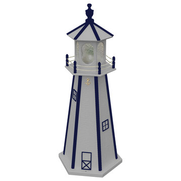 Standard Lighthouse, Dawn Gray & Navy Blue, 4 Foot, Standard Lighting