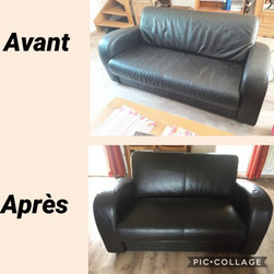 Reteinte d'un canap&eacute; en cuir. - Living Room Furniture