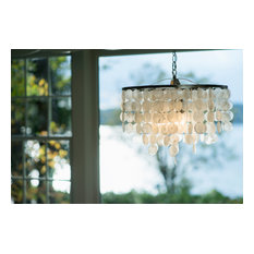 Elsa Capiz Shell 5" Mini Pendant Light, 19.75-in. W X 18.5-in. H X 19.75-in. D