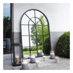 Espejo de metal negro Al. 135 cm ORANGERIE