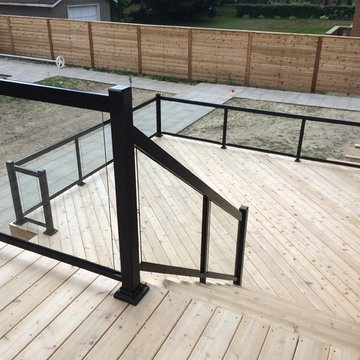 Aluminum and Glass Deck Railings - 112