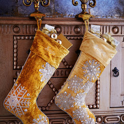 Gold & Silver Christmas Stockings - Christmas Stockings And Holders