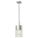 Z-Lite - Z-Lite 3002MP-BN Gantt - One Light Mini Pendant - Clean and linear parallel beams aligned atop giveGantt One Light Mini Brushed Nickel Seedy *UL Approved: YES Energy Star Qualified: n/a ADA Certified: n/a  *Number of Lights: Lamp: 1-*Wattage:60w Medium Base bulb(s) *Bulb Included:No *Bulb Type:Medium Base *Finish Type:Brushed Nickel