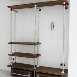 Belle Reused Scaffolding & Galv Steel Pipe Industrial Wardrobe / Dressing Room - Bedroom Furniture