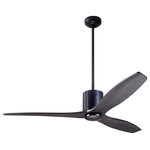 The Modern Fan Co. - LeatherLuxe Fan, Bronze/Black, 54" Ebony Blades, No Light, Remote Control - From The Modern Fan Co., the original and premier source for contemporary ceiling fan design: the LeatherLuxe DC Ceiling Fan in Dark Bronze and Black Leather with Ebony Blades and choice of control option.