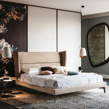 Selling: Ludovic Bed, Sting Side Table, Asia Suspension Lamp, Janeiro Mirror