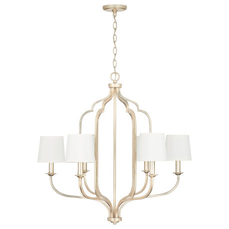 Capital Lighting Ophelia 6-LT Chandelier 438761WG-698 - Winter Gold