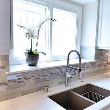 Small galley kitchen reconfiguration in Los Angeles