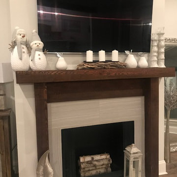 Mantle with TV