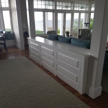 White raised panel Credenza