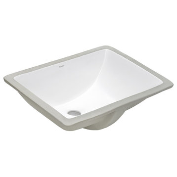 Ruvati 20 x 15 inch Undermount Bathroom Sink White Rectangular - RVB0720