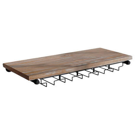 Industrial Wine Rack Wall Mounted, Wall Wine Rack, 1 Tier, 24"