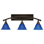 Toltec Lighting - Toltec Lighting 173-BC-4155 Bow - Three Light Bath Bar - Shade Included.IS THIS A CHAIN HUNG FIXTURE?: NoWarranty: 1 YearAssembly Required: YesBackplate Length: 16.00* Number of Bulbs: 3*Wattage: 100W* BulbType: Medium* Bulb Included: No