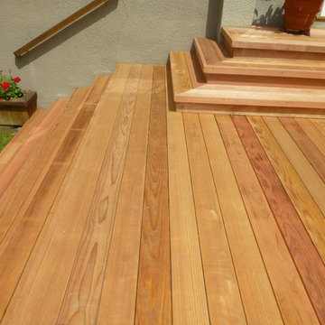 Stunning kiln dried clear redwood deck in Berkeley