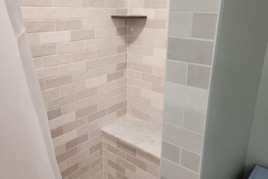 Inspiration for a contemporary bathroom remodel in Cleveland