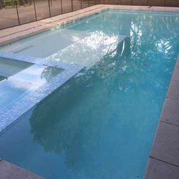 Woodland Hills White Finish To New Pool And Spa