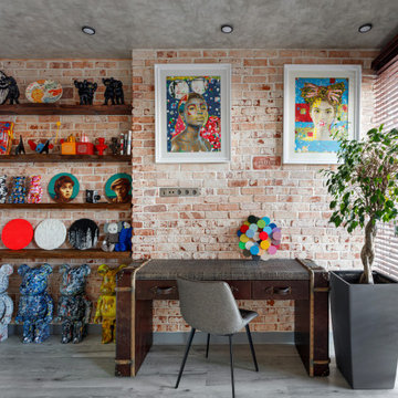 Яркий лофт для ценителя современного искусства