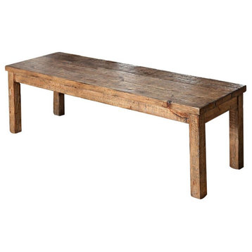 Wooden Seating Bench, Rustic Oak Finish