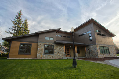 Inspiration for a modern exterior home remodel in Seattle