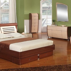 LIZA MODERN LACQUER PLATFORM BED - Platform Beds