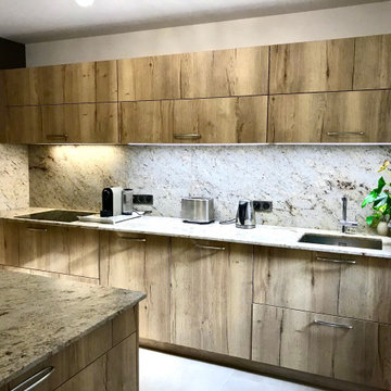 Cuisine Bois et Granit Creme