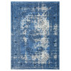 Dawlish Blue Vintage-Inspired Persian Rug, 5'x8'