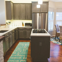 Gray kitchen cabinets