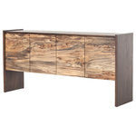 Four Hands Furniture - Wesson Isla Sideboard - Highs and lows capture movement in this high impact sideboard. Spalted primavera is supported by a contrasting frame of chocolate saman wood.