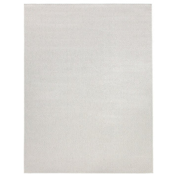 Solid Outdoor Rug for Patio or Balcony, Mottled Cream, 7'10"x11'2"