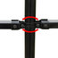 VidaXL Ornamental Security Palisade Fence, Steel Black, Pointed Top, 150 cm