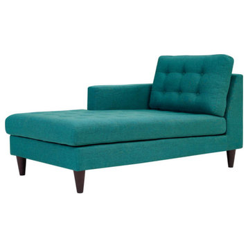 Melanie Teal Left-Arm Upholstered Fabric Chaise