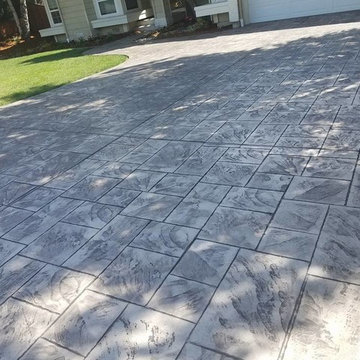 Stamped Concrete Driveway & Pathway