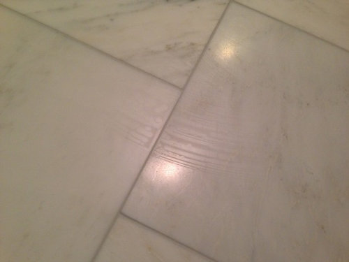Marble Floor Was Sealed And It Looks, How To Remove Sealer Residue From Tile