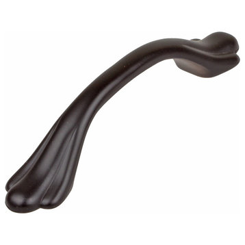 3" Center Classic Paw Cabinet Hardware Pull, Set of 10, Matte Black
