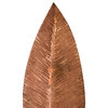Carved Leaf on Stand, Copper Leaf, Large