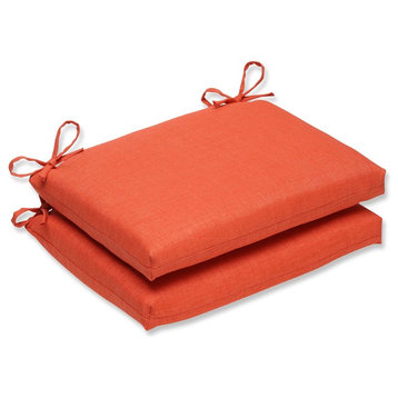 Rave Squared Corners Seat Cushion, Set of 2, Orange