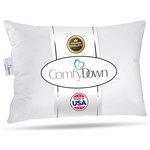 ComfyDown - European Goose Down Travel Pillow For Plane, Car And Home, 13" X  18" - Cotton