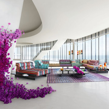 Mah Jong Composition Missoni Sofa With Plateforms by Roche Bobois