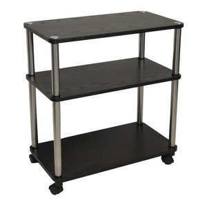 3 Shelf Mobile Home Office Caddy Printer Stand Cart Black Contemporary Office Carts And Stands By Imtinanz Llc