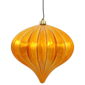 Vickerman N151230Dsv 5.7" Antique Gold Shiny Onion Christmas Ornament