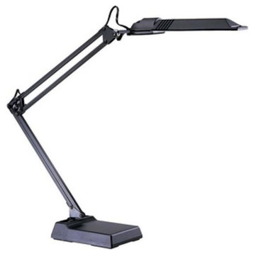 Dainolite One Light Desk Lamp, Black Finish