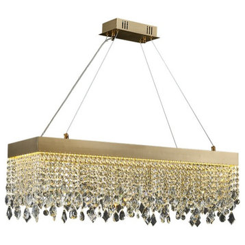 Luxury rectangle/oval chandelier lighting for dining room, kitchen., Rectangle, 47.2''