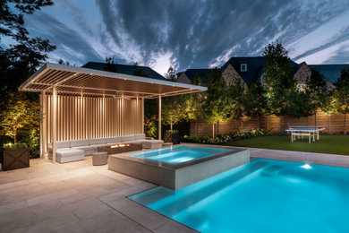 Inspiration for a contemporary pool remodel in Dallas