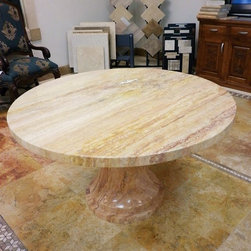 Circular Vein-Cut Custom Table Top - Table Tops And Bases